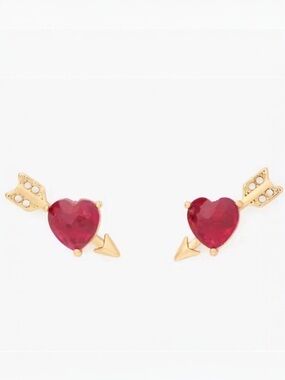 Kate Spade Lovestruck Heart and Arrow Studs.